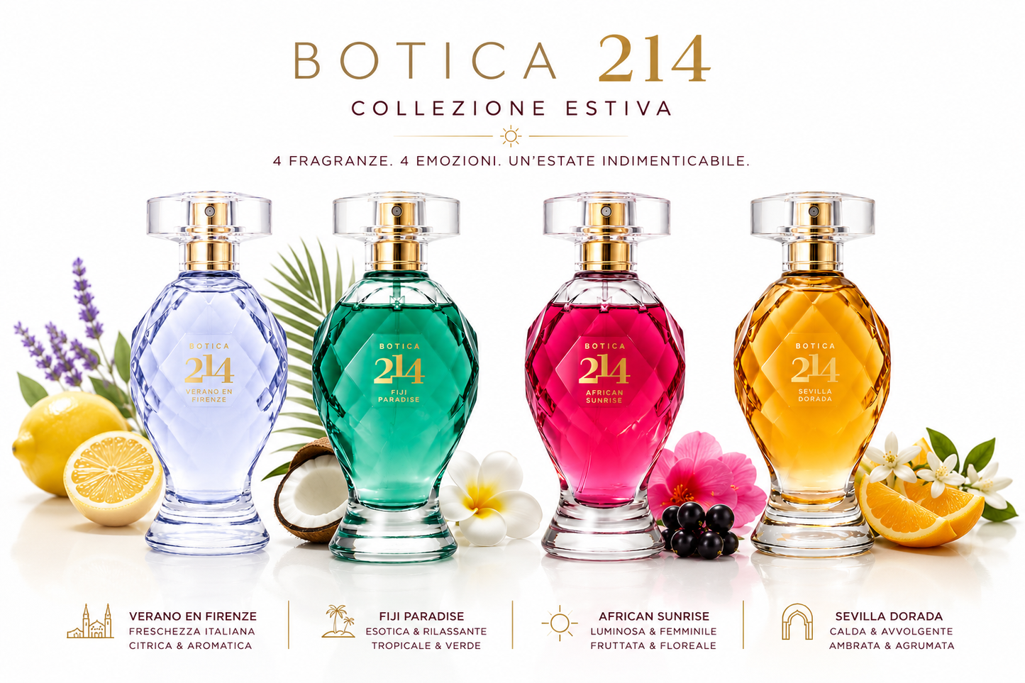Botica 214 Collezione Estate 2026 | Profumi Femminili Esclusivi O Boticário já