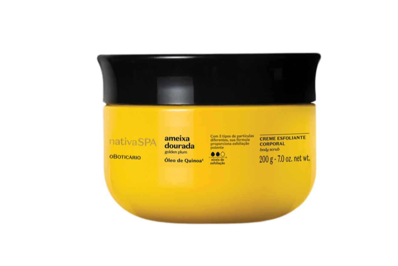 Crema Esfoliante Corpo Nativa Spa Golden Plum, 200g
