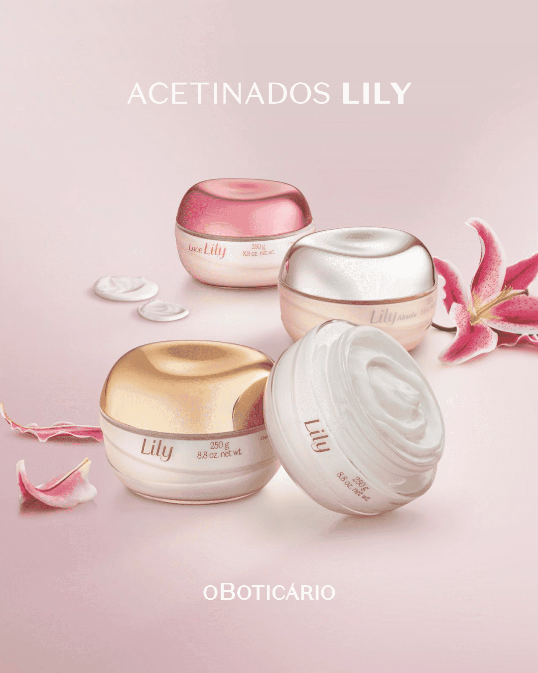 O Boticario Crema Corpo Profumata Lily Lumière, 250g