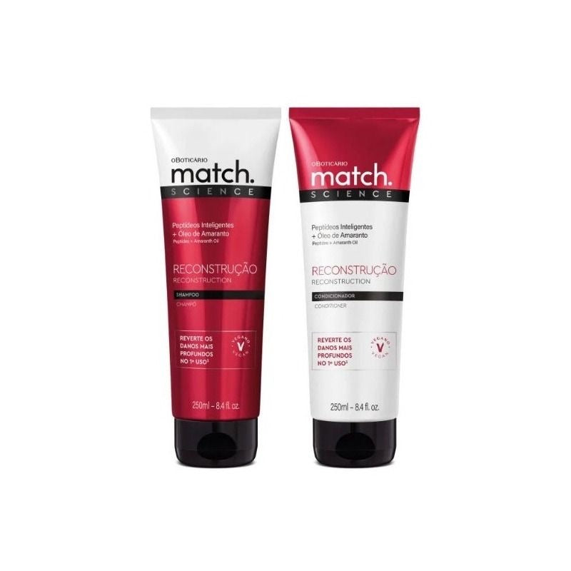 Shampoo e Balsamo Match Science Ricostruzione, 250ml