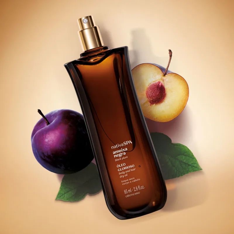 Olio Secco Capelli e Corpo Nativa Spa Ameixa Negra, 85ml