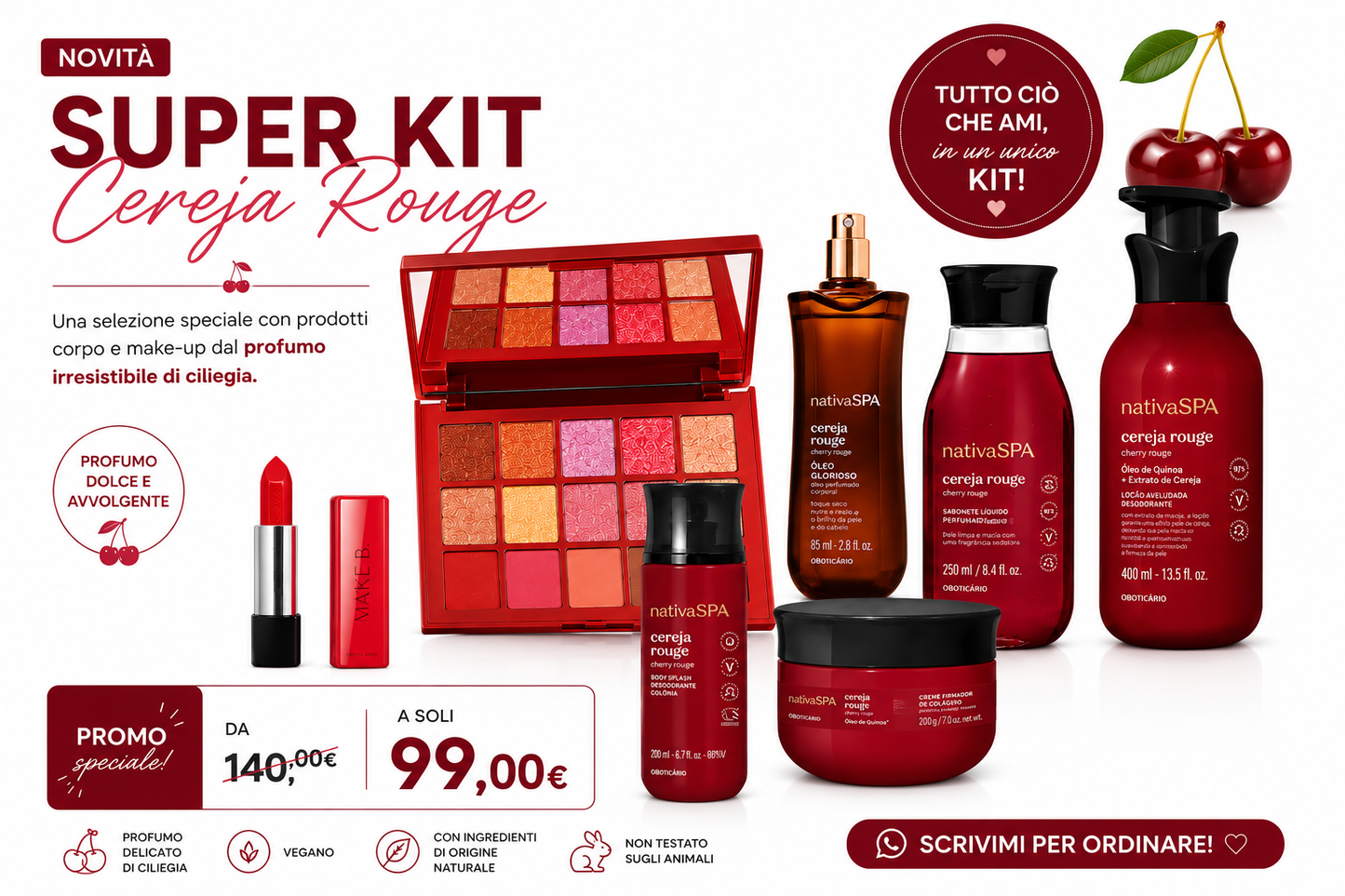 O Boticário Kit Cereja Rouge – Nativa SPA e Quem Disse, Berenice?