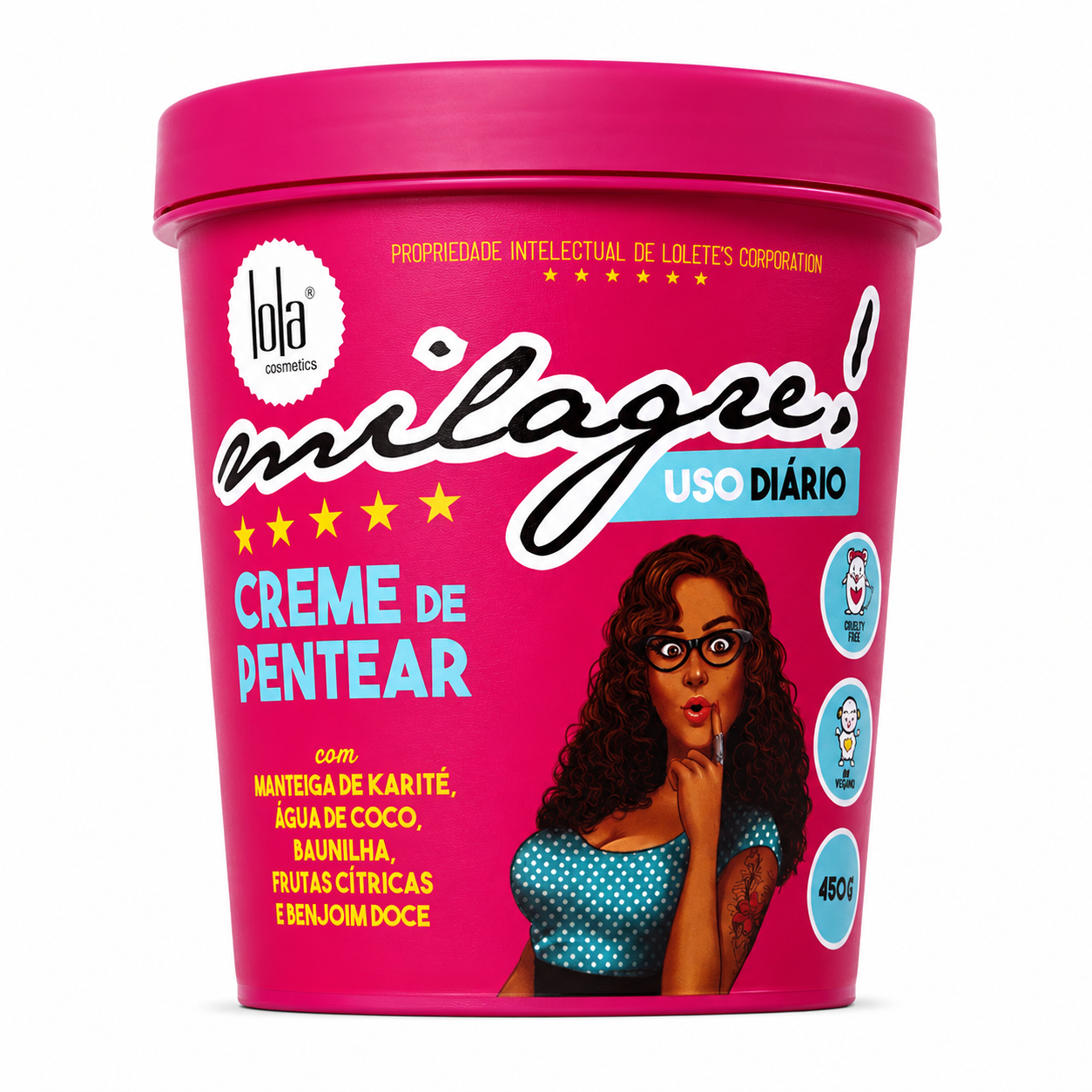 Creme de Pentear Milagre Lola Cosmetics 450g
