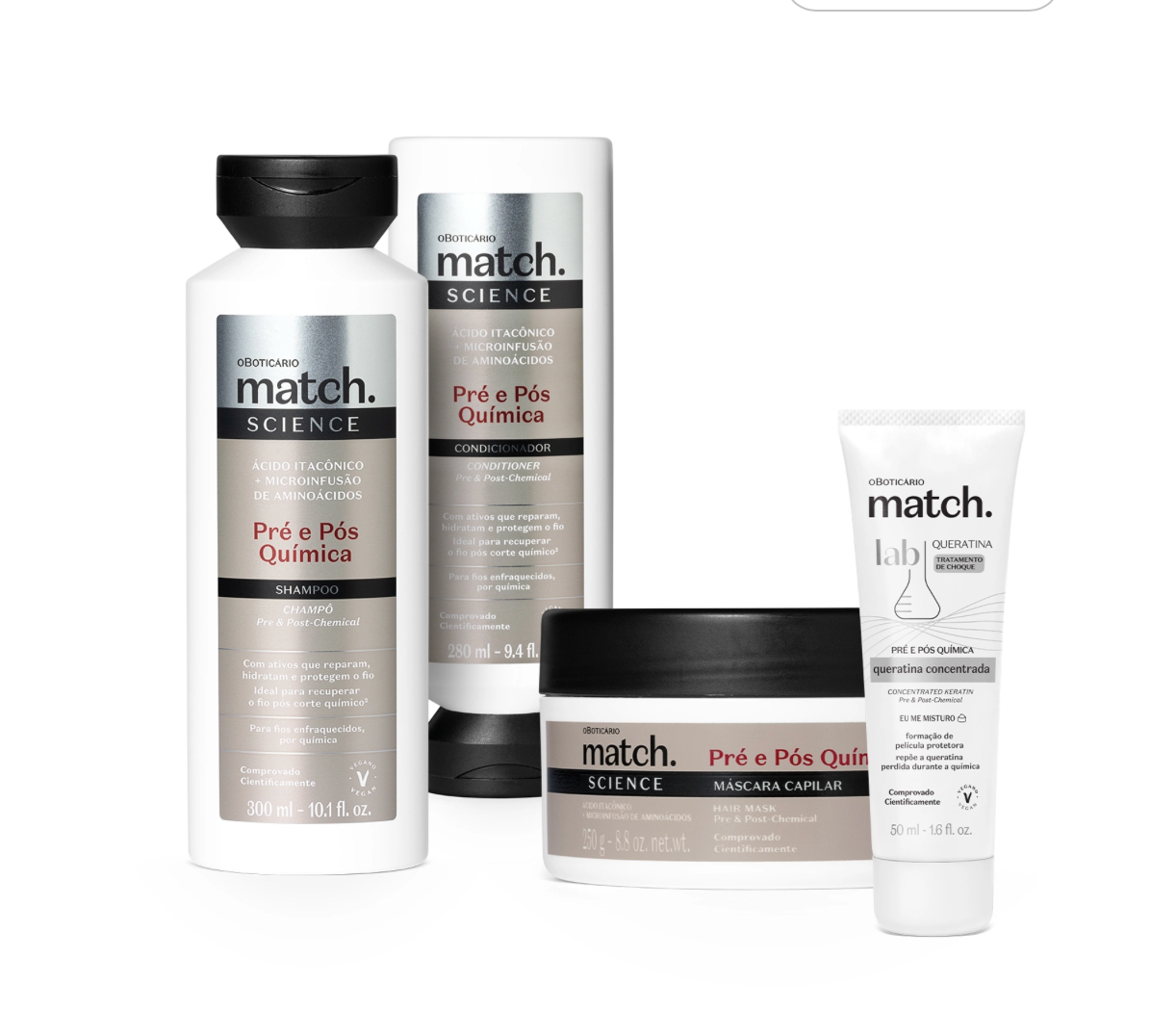 Combo Pre e Post-Chimica Match Sciense (4 pezzi)