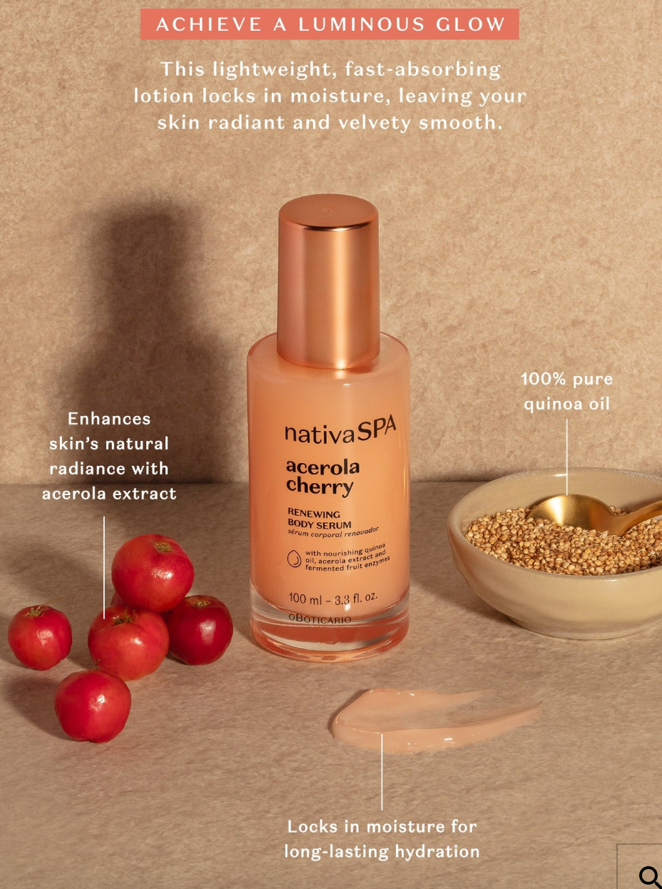 Olio Corpo Rinovattore Nativa Spa Acerola Cherry, 100ml