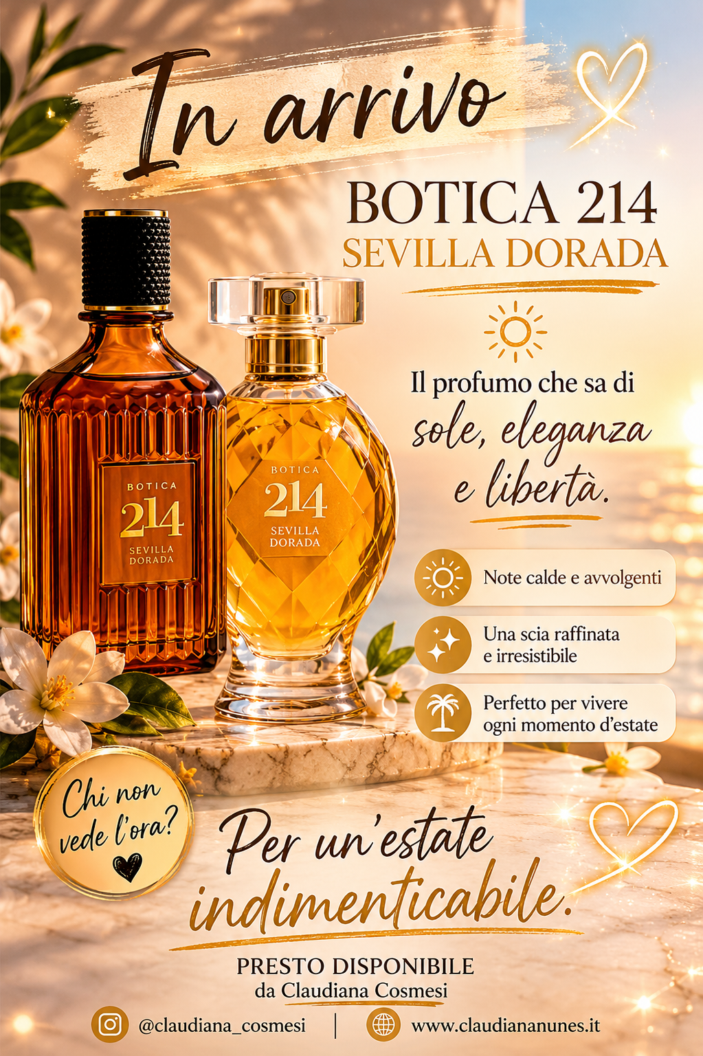 Botica 214 Sevilla Dorada Eau de Parfum 90ml – Profumo Maschile Elegante e Avvolgente
