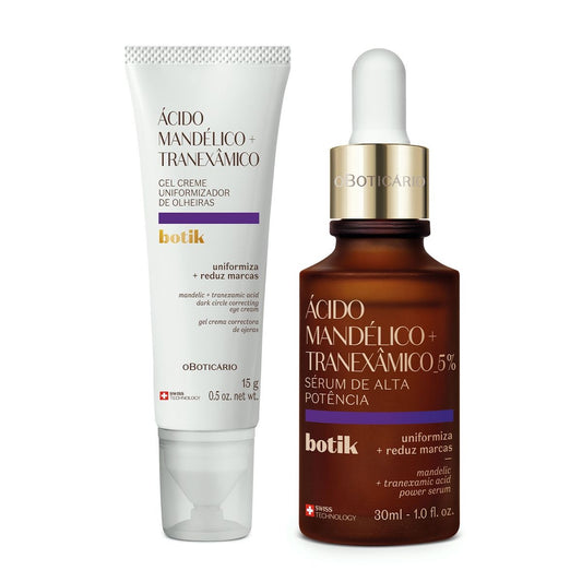 Combo Siero ad Alta potenza Acido Mandelico+ Tranexanico 30ml + Gel Crema Contorno Occhi per occhiaie 15g