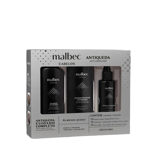 Kit Anticaduta Malbec Uomo – Shampoo, Balsamo e Tonico