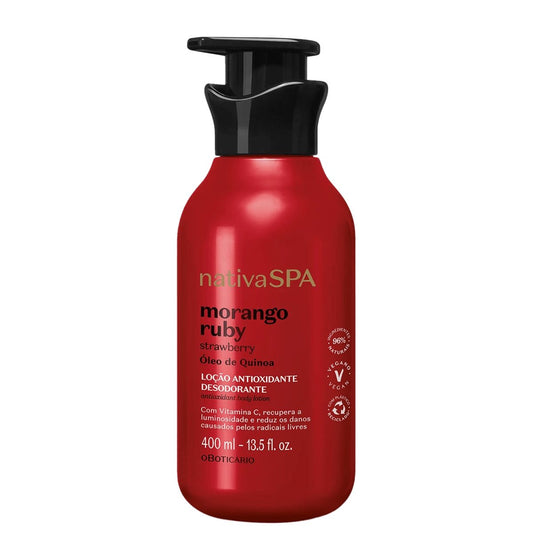Crema Idratante Corpo Morango Ruby Nativa Spa, 400 ml