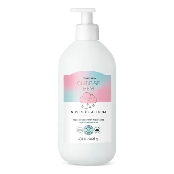 O Boticario Lozione Idratante Nuvem de Alegria | Pelle morbida e luminosa – 400 ml