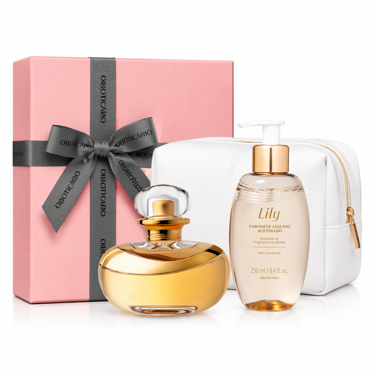 Kit Lily Eau de Parfum, Bagno Schiuma + Beauty Elegante O Boticário