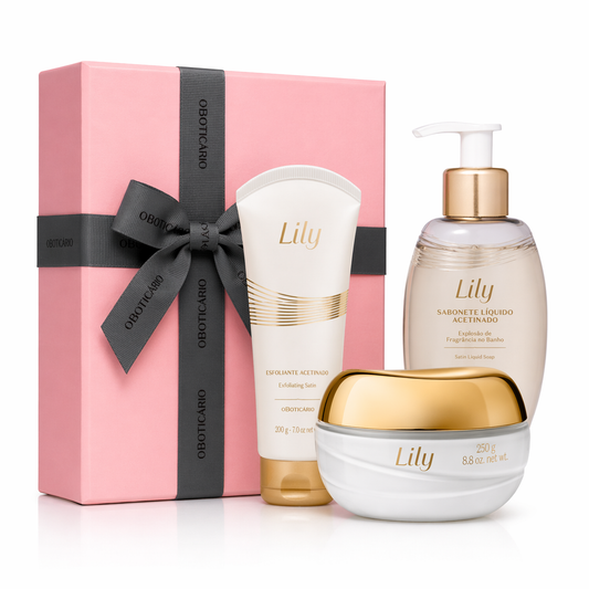 Kit Corpo Lily Routine Completa – Esfoliante, Bagno Schiuma e Crema Corpo