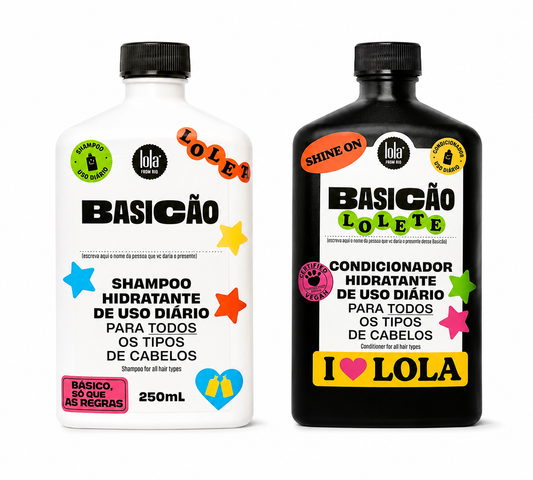 Lola From Rio Basicão Shampoo e Balsamo Idratante – Routine Quotidiana per Tutti i Tipi di Capelli