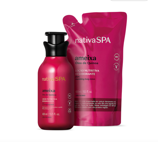 Combo Nativa Spa: Crema idratante corpo Plum 400ml + Ricarica 400ml
