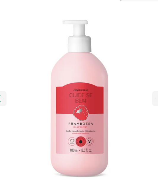 lozione Idratante Corpo Lampone Cuise-se Bem, 400ml