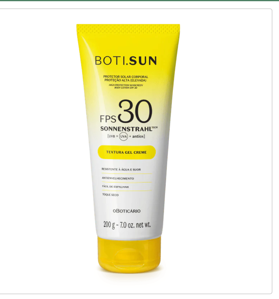 Boti Sun FPS 30 Gel Crema, 200g