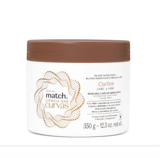 Maschera Idratante per Capelli Ricci  Match Ciências das Curvas, 350g