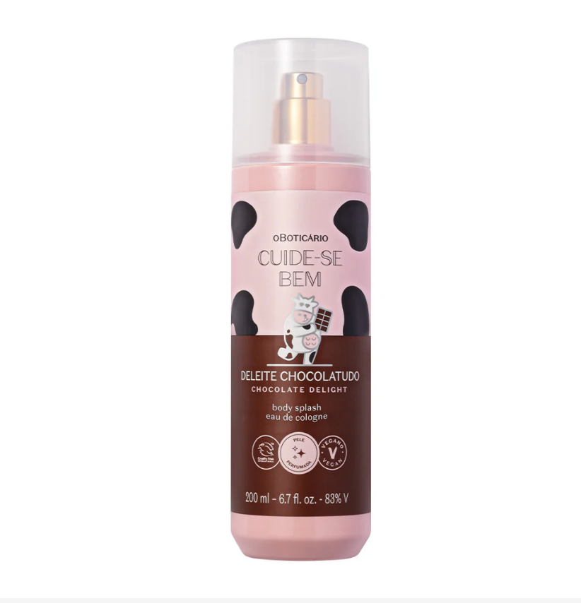 Body Splash chocolatudo Cuide se Bem, 200 ml