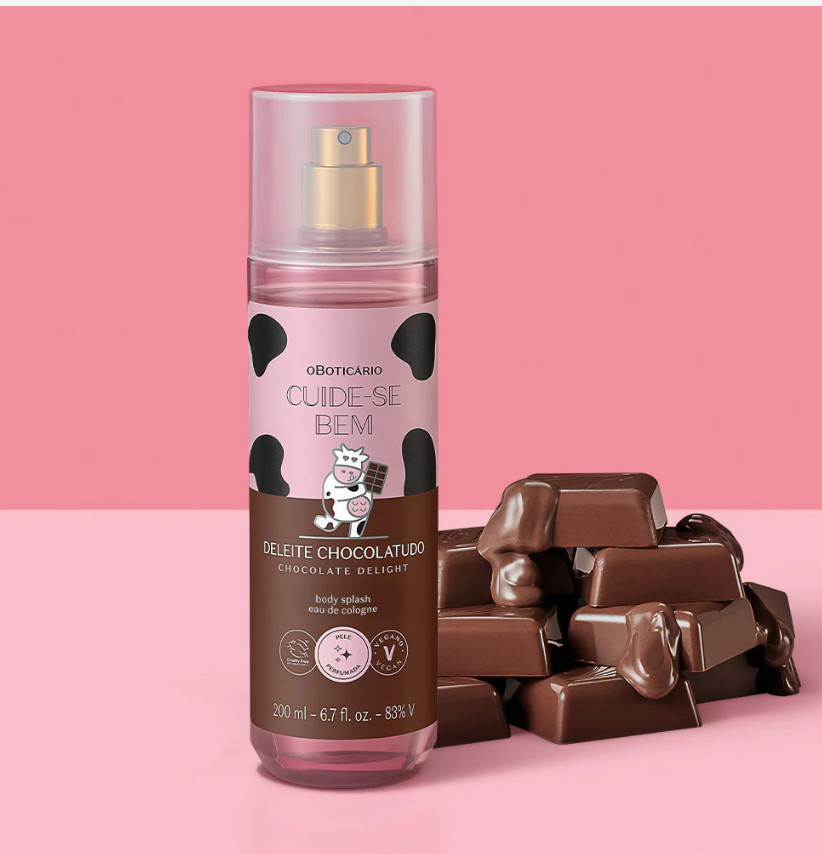 Body Splash chocolatudo Cuide se Bem, 200 ml